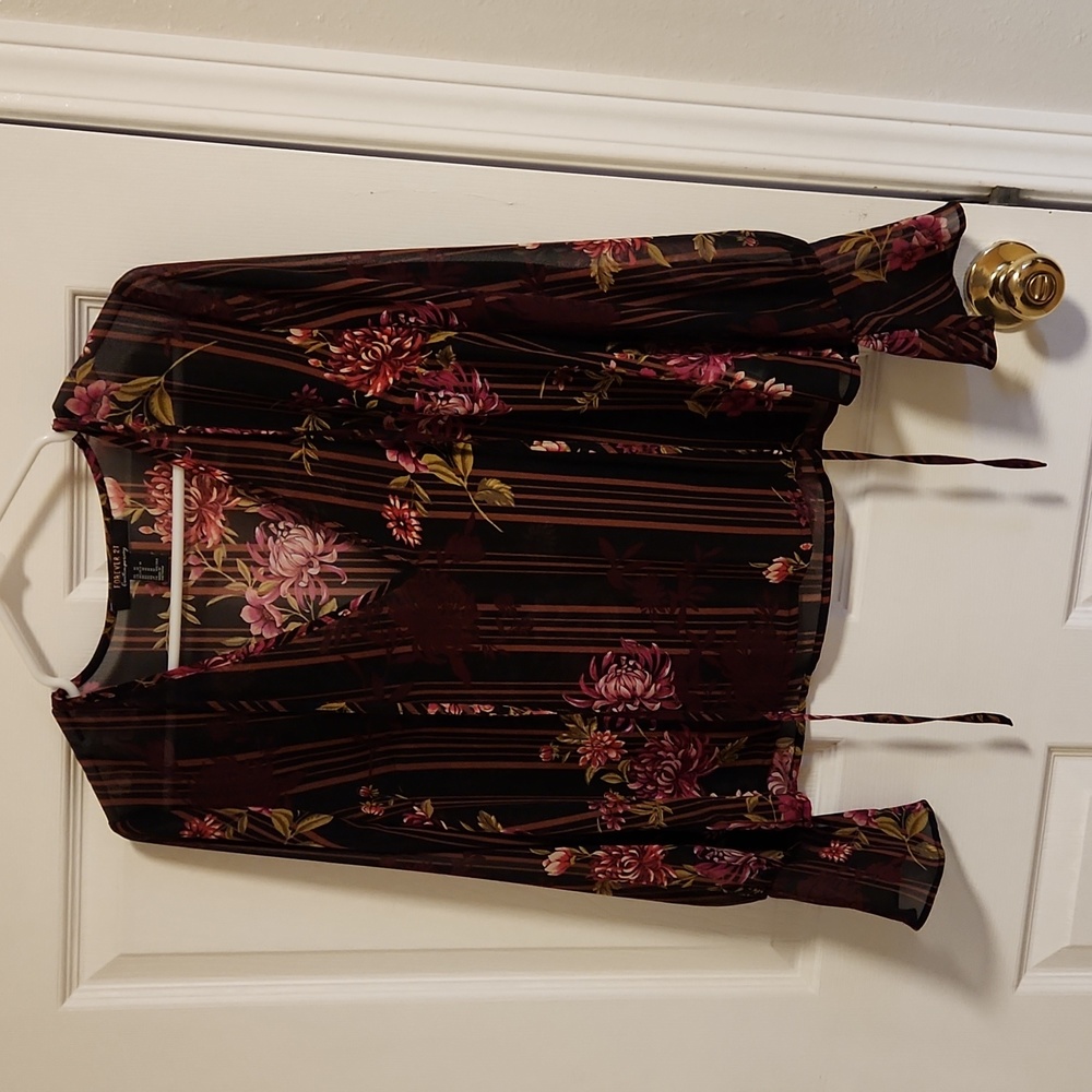 Beautiful floral sheer blouse